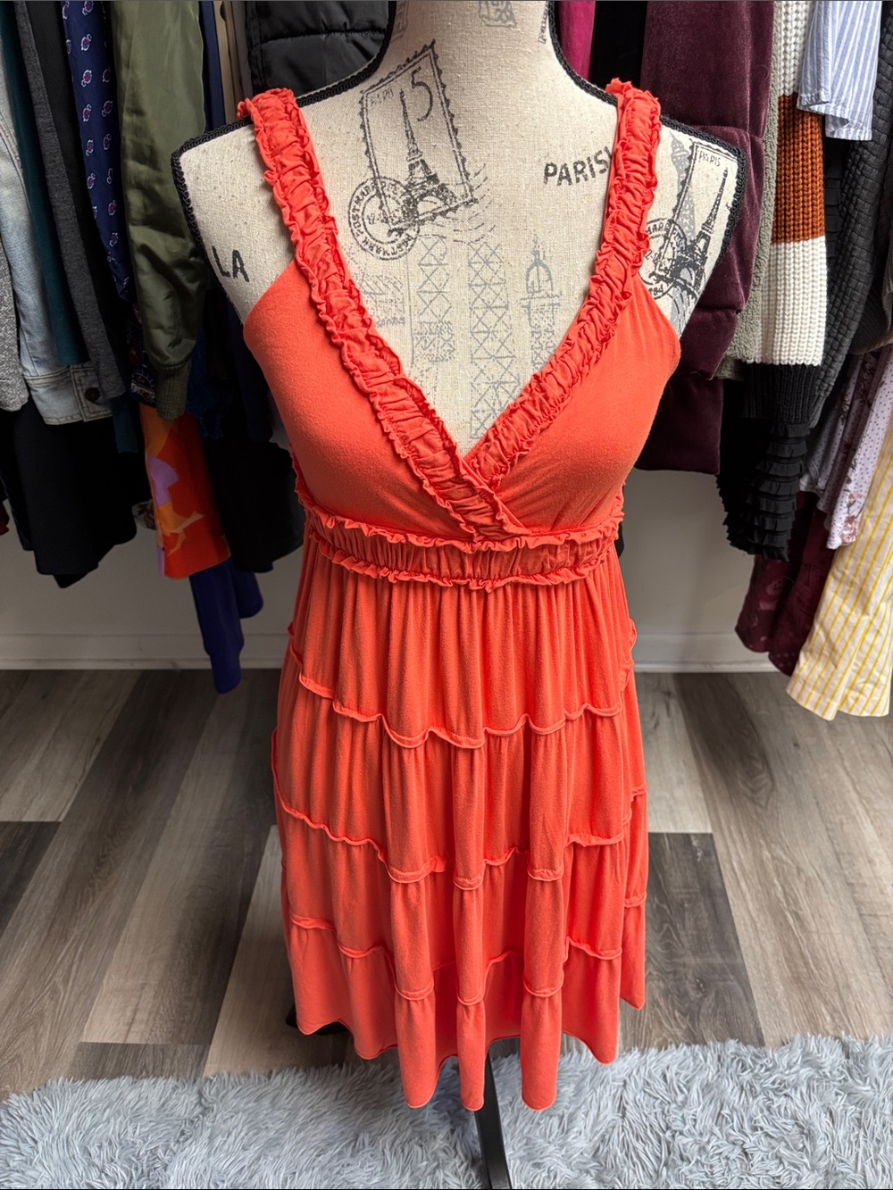 Rare Y2K MCM Ruffled Tiered Sundress